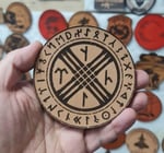 TENGRİ - Deri Peç - Arma - Türk Mitolojisi - Leather Patch