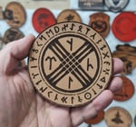 TENGRİ - Deri Peç - Arma - Türk Mitolojisi - Leather Patch