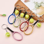Tenis Raketi Anahtarlık Mini Yenilik Anahtarlık Metal Anahtarlık Tenis Topu Kolye Ucu Spor için Hediye Anahtarlık, Yeşil., M