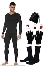Termal Içlik Seti Alt Üst Içlik Boyunluk Bere Eldiven Çorap (Karışık / 2XL)