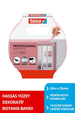 Tesa Profesyonel Maskeleme Bandı, Hassas Yüzeyler Için, Keskin Kenar Boya Bandı, 25mx25mm