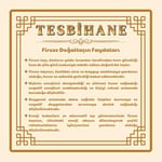 (Tesbihane) Firuze Doğaltaş-Krom Çelik Kombinli Tesbih Anahtarlık