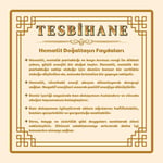 (Tesbihane) Hematit Doğaltaş-Krom Çelik Kombinli Tesbih Anahtarlık