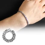 (Tesbihane) Silver Renk Kalınlık 5 mm 317L Çelik Kral Bileklik