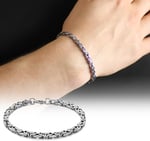 (Tesbihane) Silver Renk Kalınlık 5 mm 317L Çelik Kral Bileklik