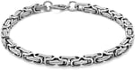 (Tesbihane) Silver Renk Kalınlık 5 mm 317L Çelik Kral Bileklik