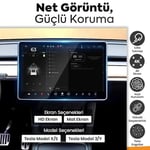 Tesla Model 3 / Model Y Araçlar ile Tam Uyumlu Kolay Kurulum Mat Ekran Koruyucu - Seçenekler: Model 3 / Y, Model X / S