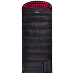 TETON Sports Celsius XXL uyku çantası; aile kampı için harika; serbest kompresyon torbası, siyah