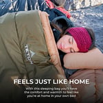TETON Sports Celsius XXL uyku çantası; aile kampı için harika; serbest kompresyon torbası, siyah
