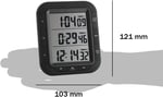 TFA Dostmann Triple XL, dijital 3 kademeli zamanlayıcı, 38.2023, saatli, hafıza fonksiyonlu, kronometreli, siyah, U 103 x G 20 (61) x Y 121 (103) mm