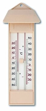 Tfa Tfa10.3015.03 Min-Max Civasız Termometre, Siyah