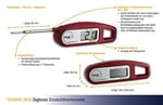 TFA Thermo Jack Katlanır Problu Dijital Termometre Bordo