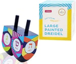 The Dreidel Company Hanukkah El Boyaması Çok Renkli Ahşap Hanuka (2'li Paket)