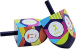The Dreidel Company Hanukkah El Boyaması Çok Renkli Ahşap Hanuka (2'li Paket)