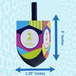 The Dreidel Company Hanukkah El Boyaması Çok Renkli Ahşap Hanuka (2'li Paket)