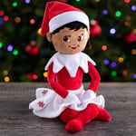 The Elf on the Shelf Plushee Pals - 43 cm Scout Elf Peluş Oyuncaklar - Sarılabilir ve Sevimli Kahverengi Gözlü Kız Dolması Elf Peluş