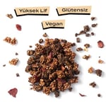 The Good Wild Çilekli Çikolatalı Granola - Glutensiz Vegan Atıştırmalık, Kurutulmuş Çilekli, Yüksek Lifli, 300 g