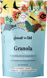The Good Wild Karışık Meyveli Granola - İlave Şekersiz, Glutensiz Vegan Atıştırmalık, Yüksek Lifli, 300 g
