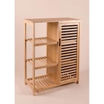 The Mia Bambu 4 Katlı Kapaklı Düzenleyici Dolap Raf 87x66x33 Cm