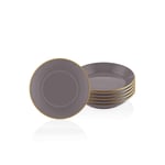 The Mia Basic Yemek Tabağı 6 Lı Set Gri - 20cm