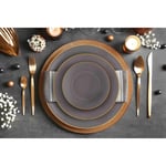 The Mia Basic Yemek Tabağı 6 Lı Set Gri - 20cm