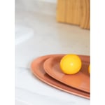 The Mia Cotta Limoges Oval Servis Terracota 43x22 Cm