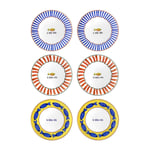 The Mia Fish Pasta Tabağı 6lı Set 19 Cm