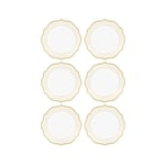 The Mia Jaswely Pasta Tabağı 6 Parça Krem 21 Cm