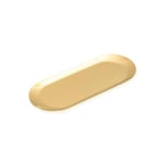 The Mia Linea Oval Çelik Servis Tabağı Gold 30 X 12 Cm