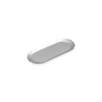 The Mia Linea Oval Çelik Servis Tabağı Gümüş 18 X 8 Cm