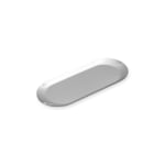 The Mia Linea Oval Çelik Servis Tabağı Gümüş 26 X 11 Cm