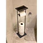 The Mia Tepsili Tuvalet Kağıdı Stand Siyah 54x15x12 Cm