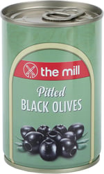 The Mill Çekirdeksiz Siyah Zeytin Teneke (12'li Paket) - Süzme Ağırlık: 100 g - 361-400 adet/kg - Çekirdeksiz - Salamura - Kuzey Ege Bölgesi Zeytinleri - Vitamin ve Antioksidanca Zengin