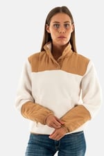 The North Face W Cragmont Fleece 1/4 Snap Kadın Outdoor Polar Sweatshirts NF0A84IBLDI1 Beyaz