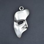 The Phantom Of The Opera Mask Deri ip Kolye - Gümüş Kaplama - Kadın Erkek Kolye - No:756
