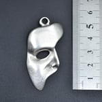 The Phantom Of The Opera - Maske Örme Zincir Kolye - Gümüş Kaplama - Erkek Kadın Kolye - No:1283