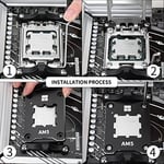 Thermalright ASF-Siyah AM5 CPU Tutucu, Düzeltici Bükülme Önleyici Sabitleme Çerçevesi, AM5 Tam Fit Sabit İşaretsiz Montaj, AM5 Bükülme Önleyici Kontak Çerçevesi, CPU Soğutucu Standardı