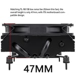 Thermalright AXP90 X47 Siyah Düşük Profilli CPU Soğutucu, 92 mm TL-9015B İnce PWM Fanlı, ITX CPU Soğutucu, AGHP Teknolojisi, 47 mm Yükseklik, AMD AM4 AM5/Intel 1150/1151/1155/1156/1200/1700 (AXP90 X47