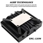 Thermalright AXP90 X47 Siyah Düşük Profilli CPU Soğutucu, 92 mm TL-9015B İnce PWM Fanlı, ITX CPU Soğutucu, AGHP Teknolojisi, 47 mm Yükseklik, AMD AM4 AM5/Intel 1150/1151/1155/1156/1200/1700 (AXP90 X47
