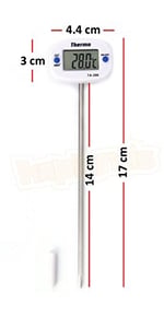 Thermo-Tech Ta-288 Saplamalı Yemek Termometresi, Siyah