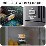 ThermoPro Geniş Arkadan Aydınlatmalı LCD Ekranlı Buzdolabı Termometre, Su Geçirmez Dondurucu Buzdolabı Termometre, Maksimum/Dakika Kayıtlı, Kolay Değiştirme, Manyetik ve Stand Seçeneği, Oda