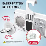 ThermoPro Geniş Arkadan Aydınlatmalı LCD Ekranlı Buzdolabı Termometre, Su Geçirmez Dondurucu Buzdolabı Termometre, Maksimum/Dakika Kayıtlı, Kolay Değiştirme, Manyetik ve Stand Seçeneği, Oda