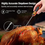 ThermoPro TP01H Et Termometresi Gıda Sıcaklık Probu Mutfak Pişirme Yağ Şeker Termometresi Süt Reçeli Sıcak İçecek Barbekü için Arka Işık ve Kilitleme Fonksiyonlu Anında Okuma