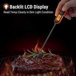 ThermoPro TP01H Et Termometresi Gıda Sıcaklık Probu Mutfak Pişirme Yağ Şeker Termometresi Süt Reçeli Sıcak İçecek Barbekü için Arka Işık ve Kilitleme Fonksiyonlu Anında Okuma