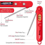 ThermoPro TP03B Katlanabilir Problu, Işıklı LCD Ekranlı ve Mıknatıslı Hızlı Okuyan Dijital Et ve Gıda Termometresi