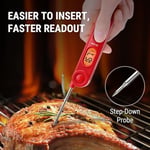 ThermoPro TP03B Katlanabilir Problu, Işıklı LCD Ekranlı ve Mıknatıslı Hızlı Okuyan Dijital Et ve Gıda Termometresi