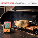 ThermoPro TP27C Kablosuz Profesyonel Barbekü ve Fırın Termometresi, 4 Problu ve 150 Metre Menzilli Et Isı Ölçer (Alarmlı)