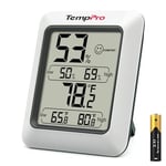 ThermoPro TP50 dijital termo-higrometre, iç mekan termometresi, higrometre, sıcaklık ve nem ölçer, oda iklimi kontrolü, oda havası kontrolü, klima monitörü için
