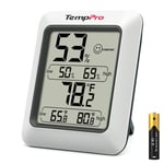 ThermoPro TP50 dijital termo-higrometre, iç mekan termometresi, higrometre, sıcaklık ve nem ölçer, oda iklimi kontrolü, oda havası kontrolü, klima monitörü için