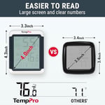 ThermoPro TP55 Dijital İç Mekan Higrometre Termometresi, Dokunmatik Ekranlı ve Arkadan Aydınlatmalı, İç Mekan Termometresi/Nem Ölçer, Ev Serası için İç Mekan Termometresi/Nem Ölçer